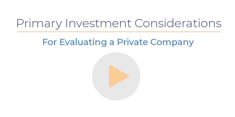 Primary Investment Considerations (or First Principles)