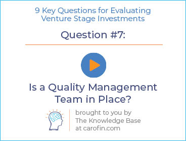 Is a quality management team in place?